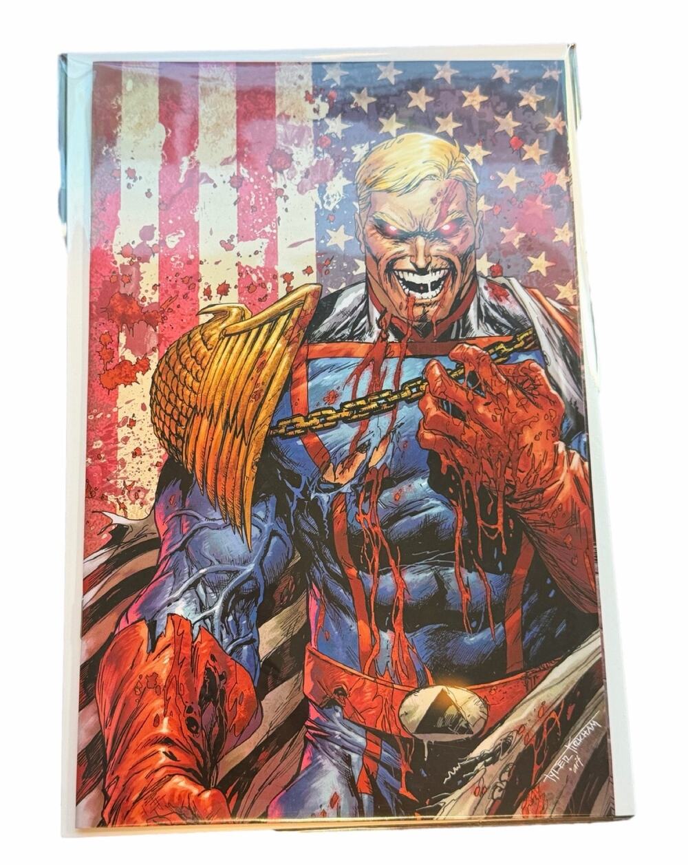 The Boys Homelander Battle Damage Tyler Kirkham Variant Comic Book